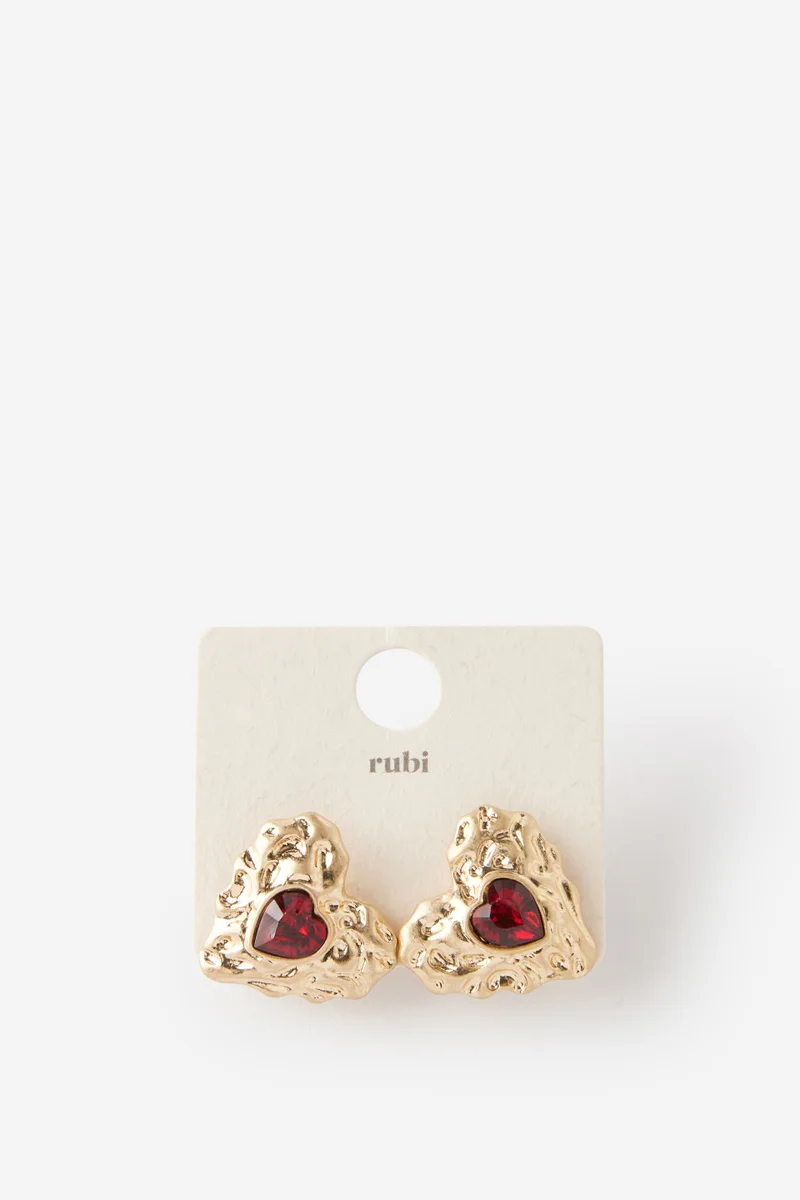 روبي Small Charm Earring